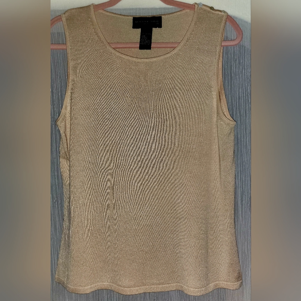 August Silk Knitted Tank Top - L